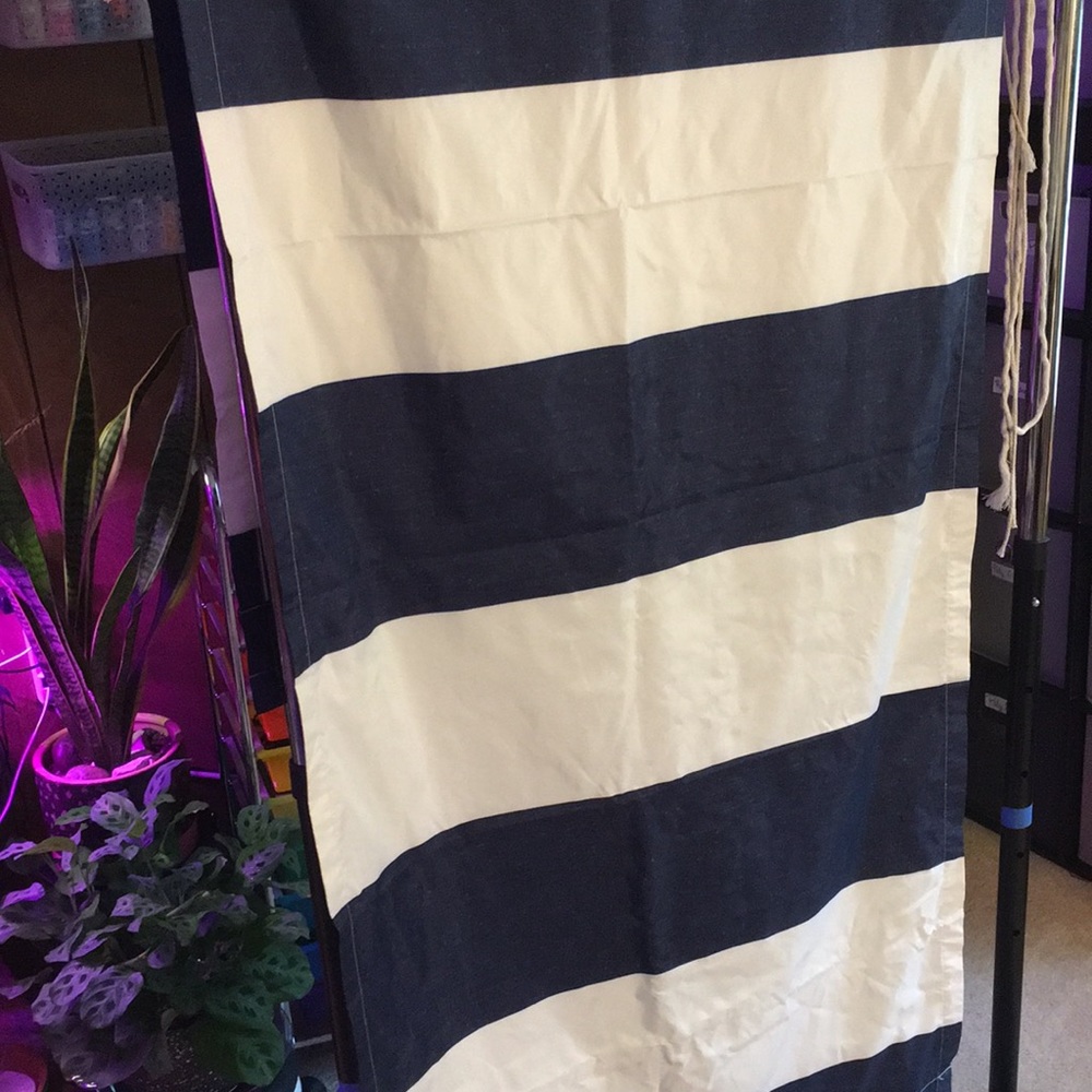 4 navy and white curtain panels EUC - Picture 5 of 5